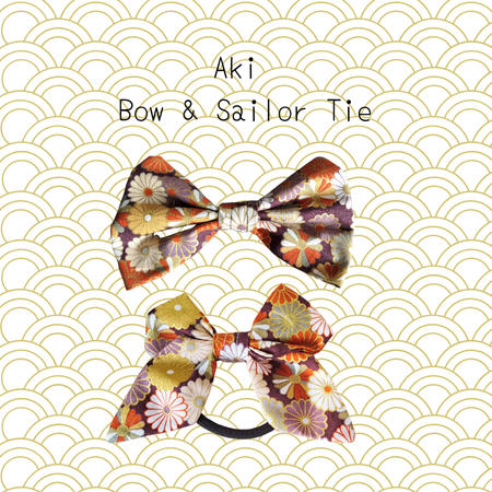 Hooman & Me Collection - Aki Bow & Sailor Hair Tie