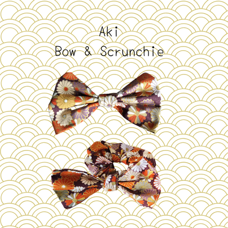 Hooman & Me Collection - Aki Bow Tie & Scrunchie