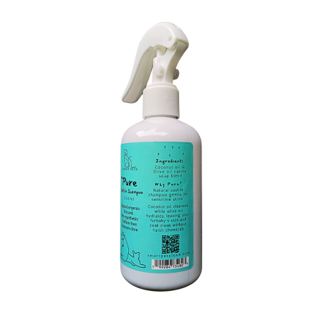 Smart Pets PURE Castile Hypoallergenic Pet Shampoo for Dogs & Cats - For Allergies, Normal or Sensitive Skins