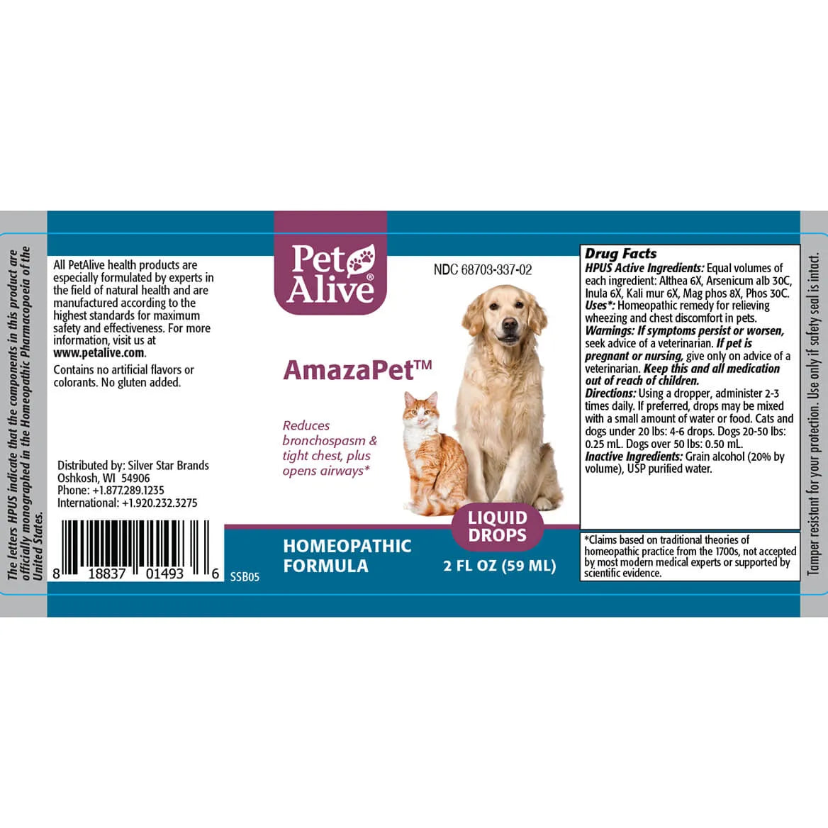 PetAlive® AmazaPet™ Drops for Asthma & Respiratory Symptoms