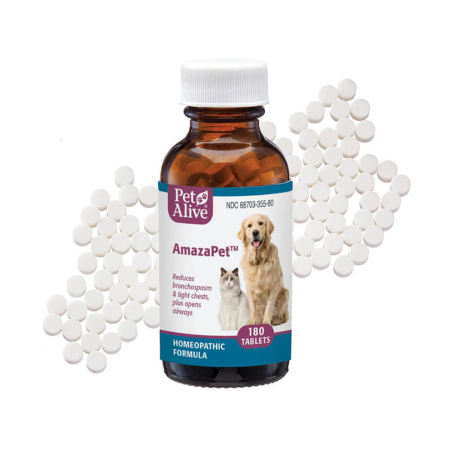AmazaPet™ Tablets for Cats, Dogs - Natural Supplement for symptoms of asthma & respiratory discomfort