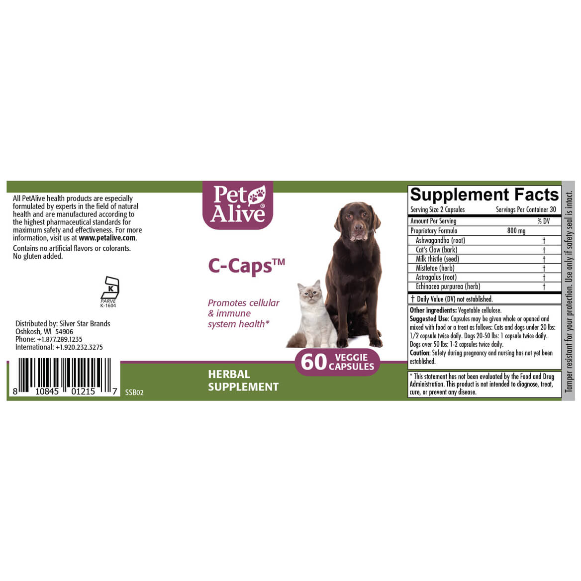 PetAlive® C-Caps™ for Immune System, Cellular Health & Overall Wellness Support