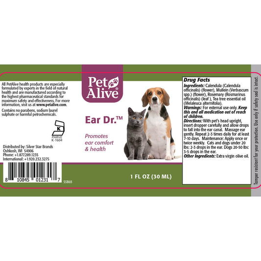 PetAlive® Ear Dr.™ for Pet Ear Infection, Scratching, Itching & Discomfort