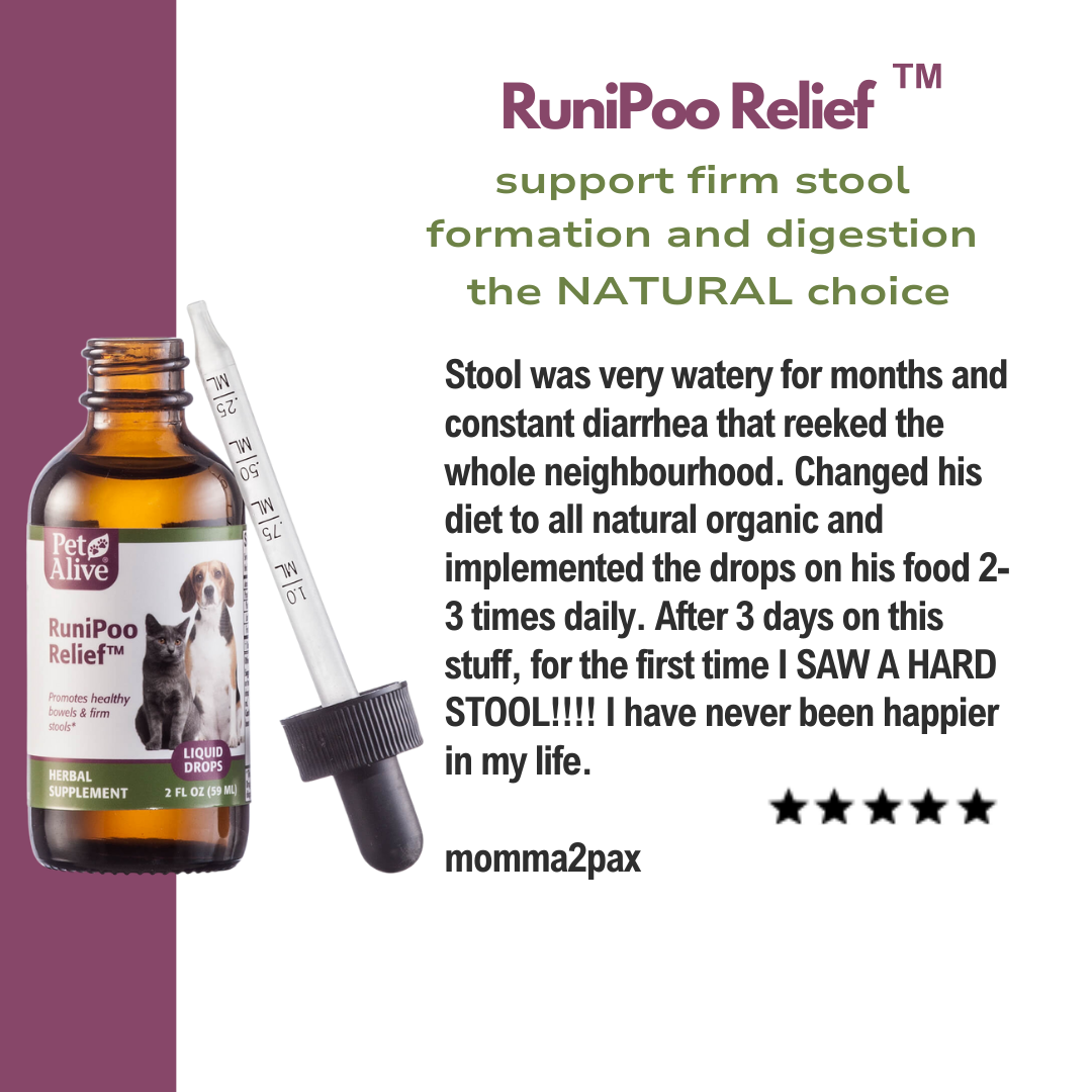 PetAlive® RuniPoo Relief™ for Healthy Pet Stool Formation