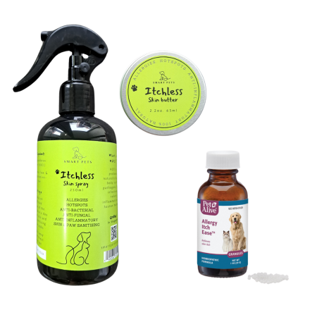 Allergy Protocol Trio for Supplementation, Skin Sanitising and Skin Barrier Protection - Itchy Skin & Allergy Supplement Trio