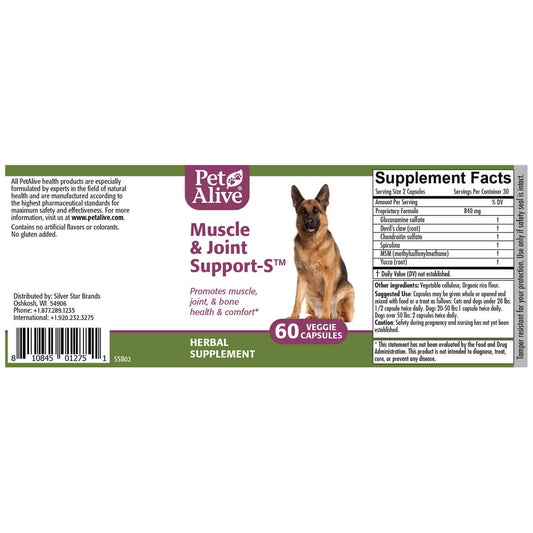 PetAlive® Muscle & Joint Support-S™ for Joint & Muscle Strength & Mobility