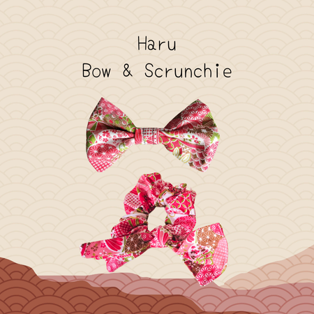 Hooman & Me Collection - Haru Bow & Scrunchie