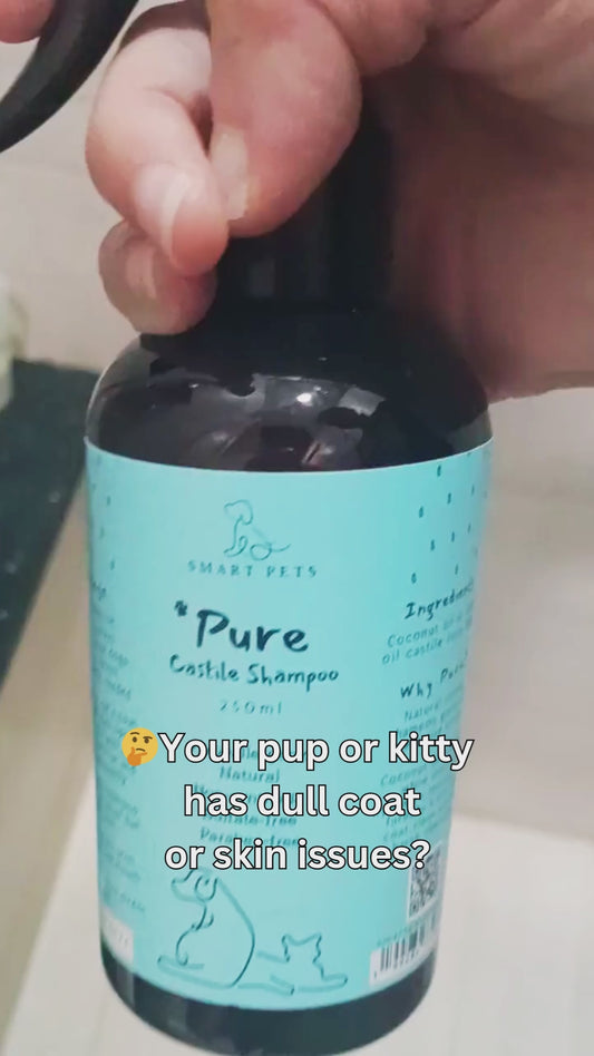 Smart Pets PURE Castile Shampoo for Dogs & Cats - For Normal or Sensitive Skins